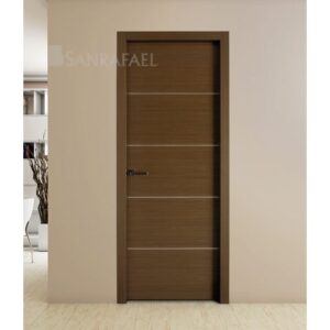 Puerta Madera Aluminio Incrustaciones Al4 Wengue