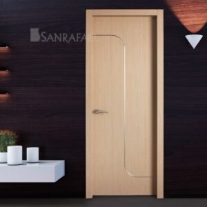Puerta Madera Aluminio Incrustaciones Al51 Roble Decape