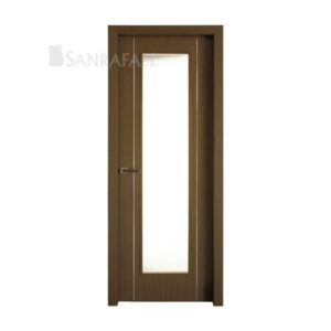Puerta Madera Aluminio Incrustaciones Vidriera Al2g1