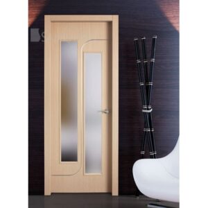Puerta Madera Aluminio Incrustaciones Vidriera Al51v2 Roble Decape