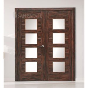 Puerta Madera Lisa L84vp4 Doble