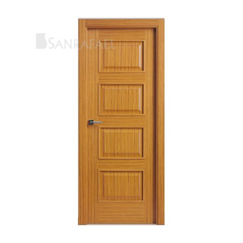 Puerta clásica en madera de teka uniforme